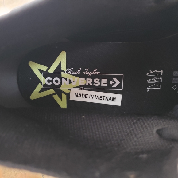 Converse Chuck 70 Renew Remix Knit High Top Black Canvas Shoes Men's 7 - Picture 7 of 9